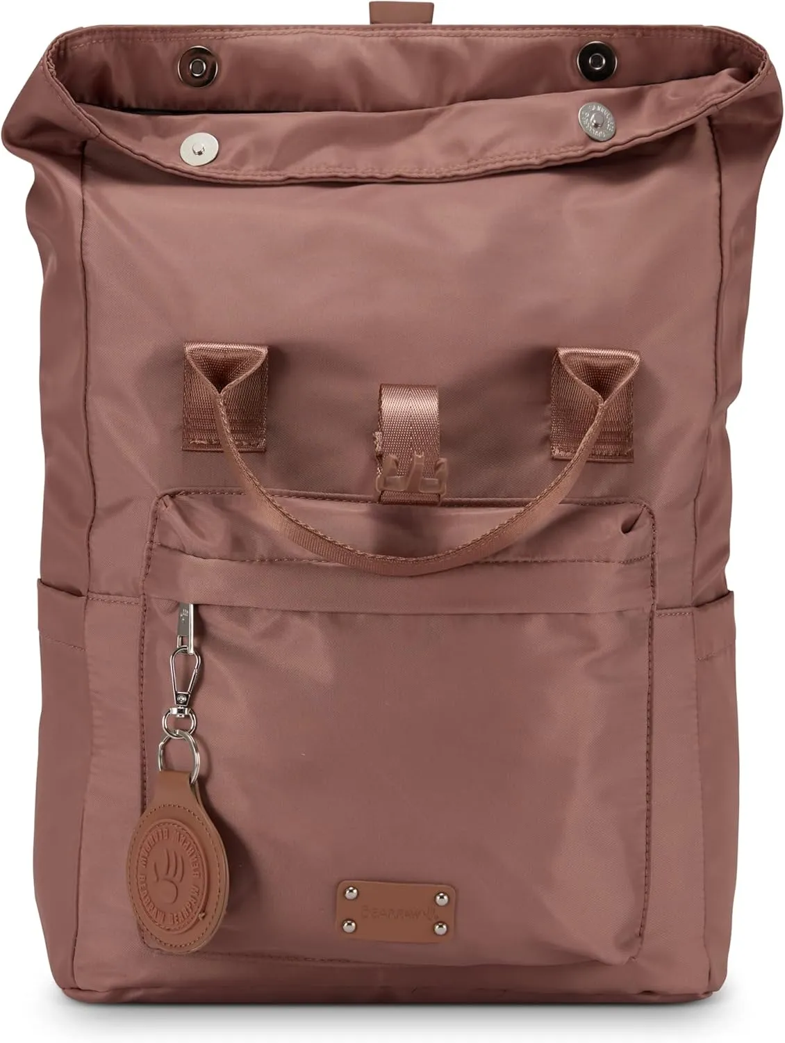 BEARPAW Women's Backpack - Professional Laptop Backpack for Women | Cute Travel & College Bag, Double Handle Design, Medium Brown