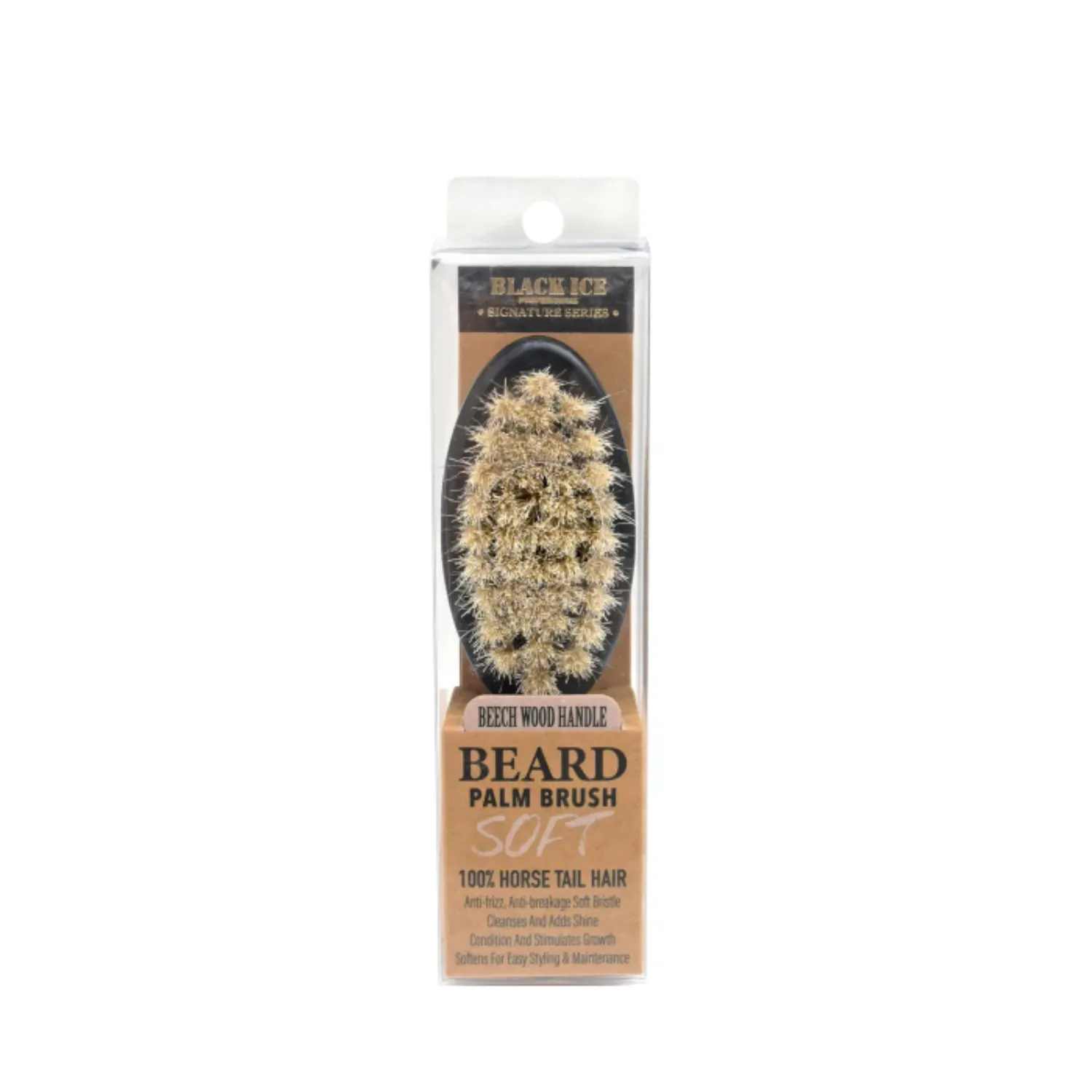 Black Ice Beard Palm Brush
