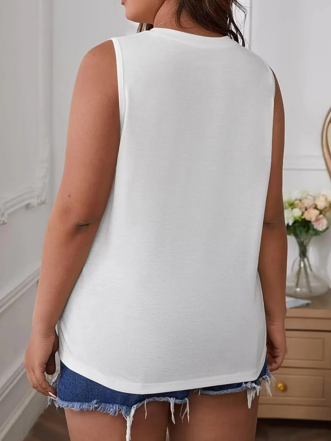 Bliwov Womens Summer Tank Tops Beach Vacation Fashion Outfits Clothes Loose Fit Casual Spring Sleeveless Shirts Blouses