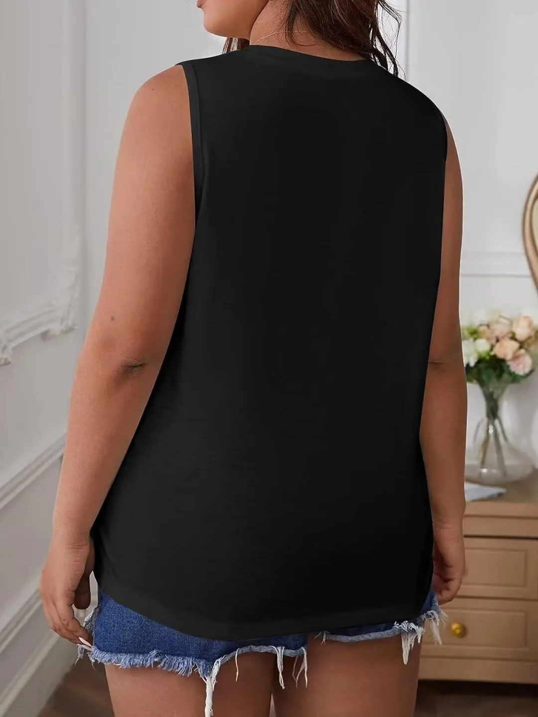 Bliwov Womens Summer Tank Tops Beach Vacation Fashion Outfits Clothes Loose Fit Casual Spring Sleeveless Shirts Blouses