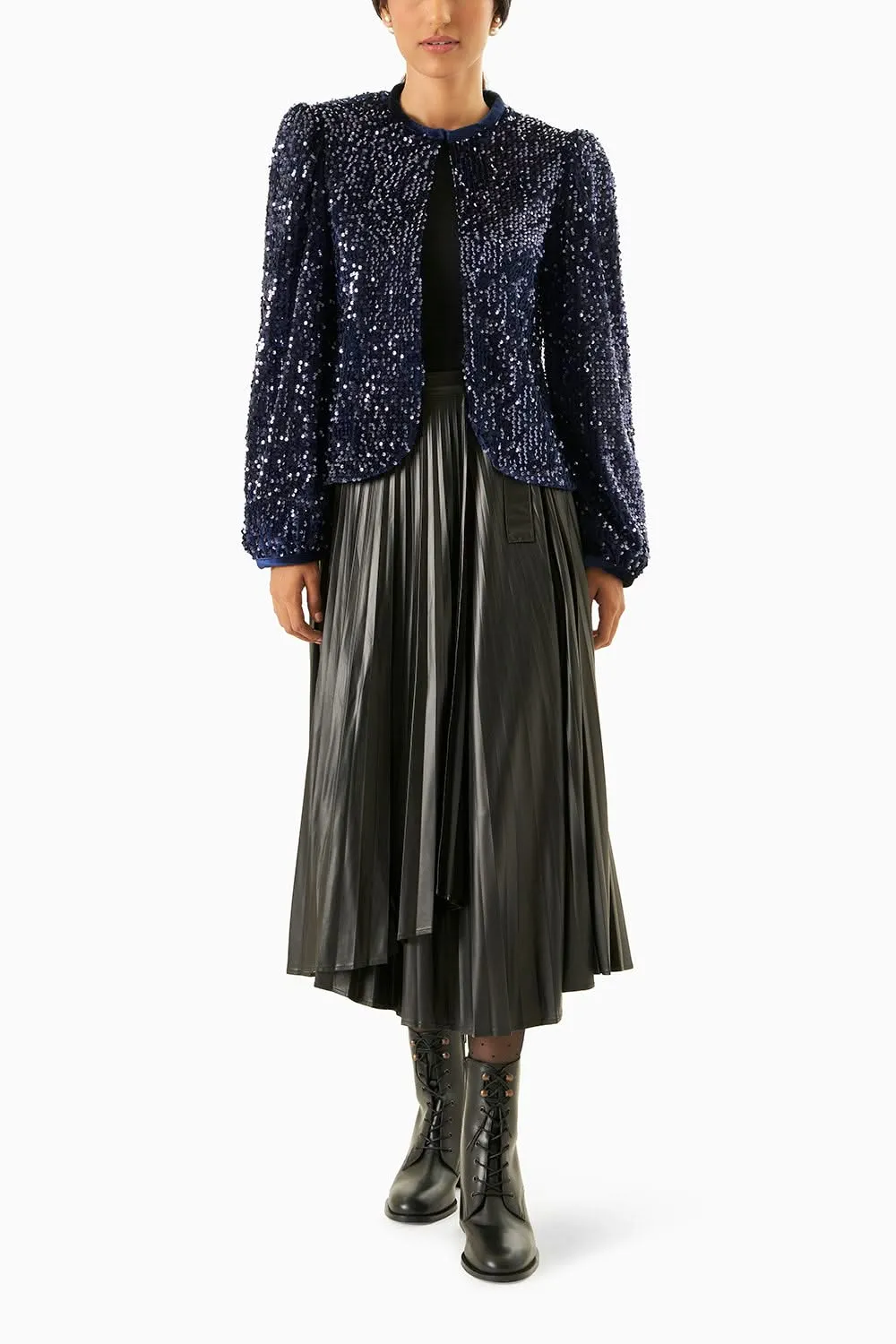 Blue Sequin Bolero Jacket