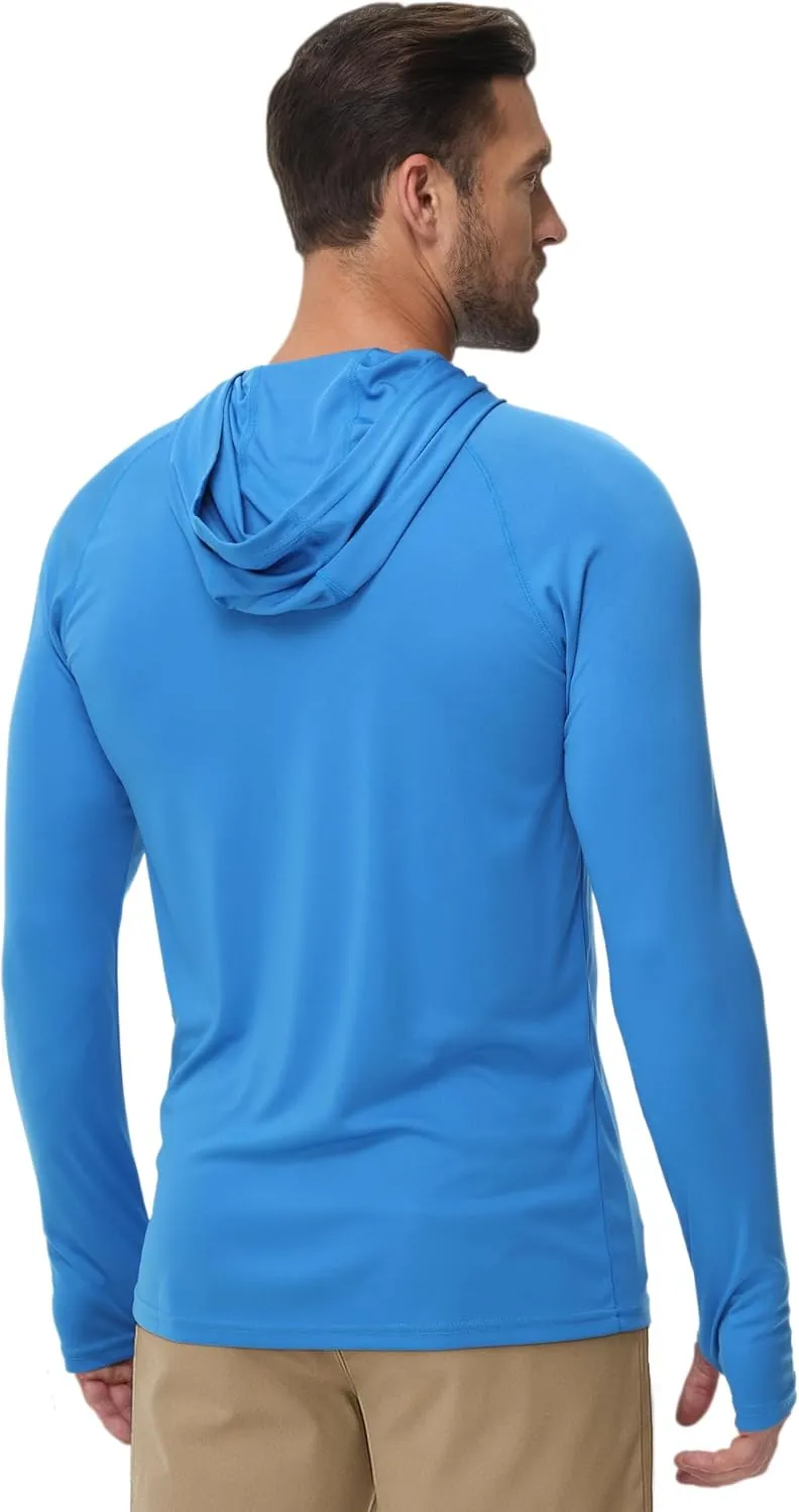 Boladeci Men's UPF 50  Sun Protection Lightweight Hoodie Shirts Long Sleeve Fishing Shirts SPF UV Hiking Swim