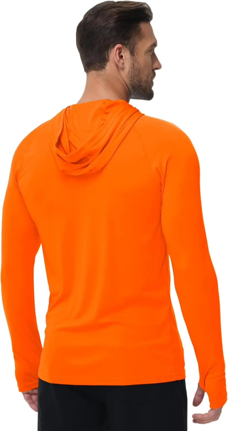Boladeci Men's UPF 50  Sun Protection Lightweight Hoodie Shirts Long Sleeve Fishing Shirts SPF UV Hiking Swim