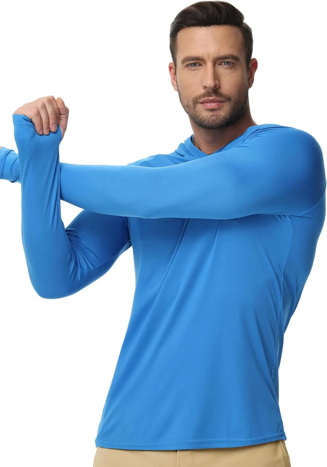 Boladeci Men's UPF 50  Sun Protection Lightweight Hoodie Shirts Long Sleeve Fishing Shirts SPF UV Hiking Swim