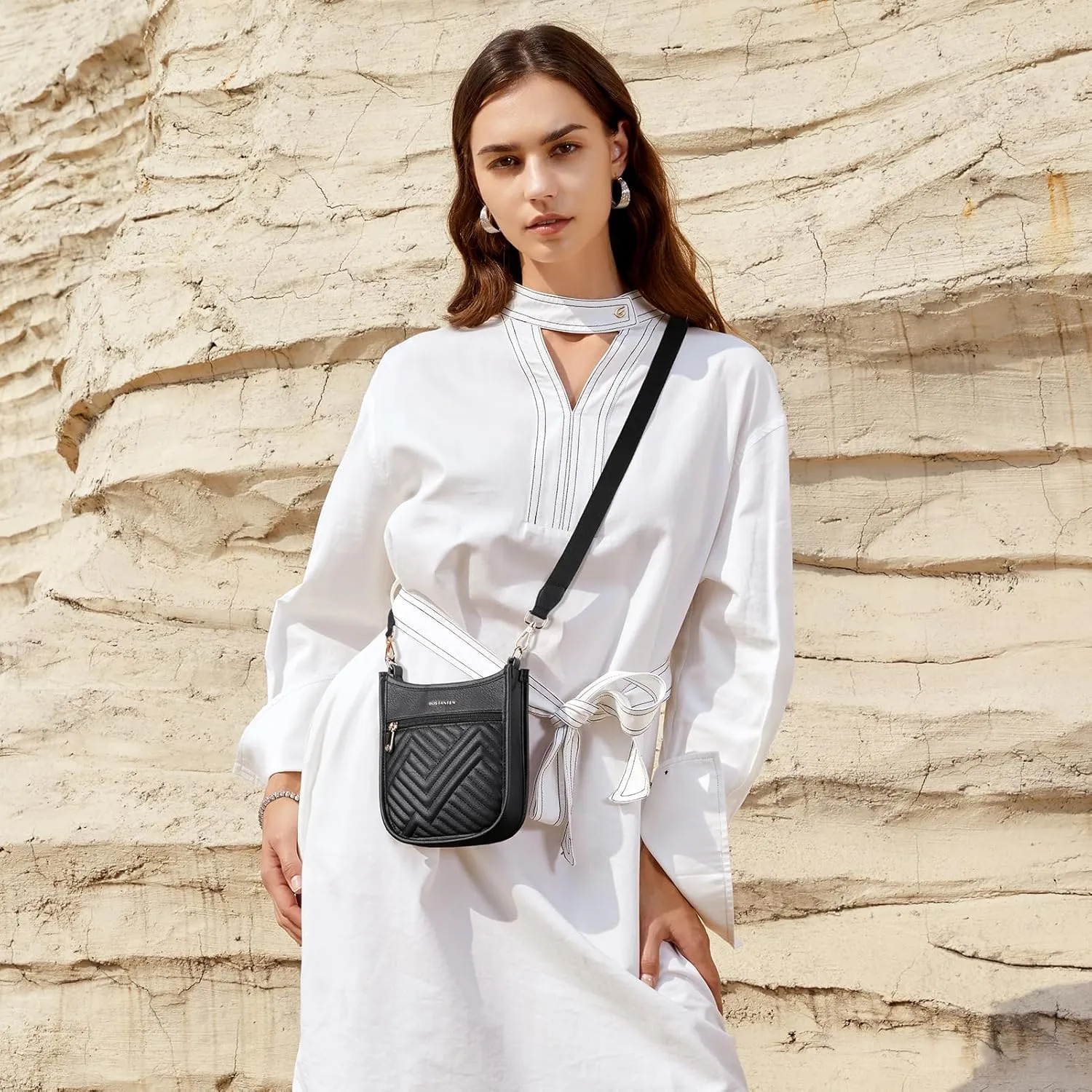 BOSTANTEN Small Crossbody Purse for Women Mini Tote Bag Top Handle Shoulder Bag Compact Handbags with Adjustable Strap