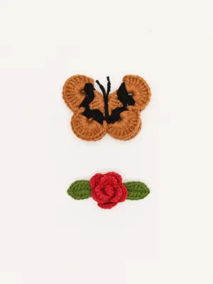 Butterfly Garden Crochet Hair Clips