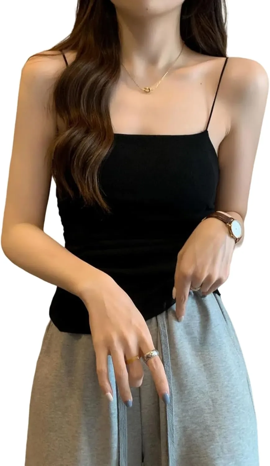 Casual Knit Camisole Slim Fit Fashion Women's Tops