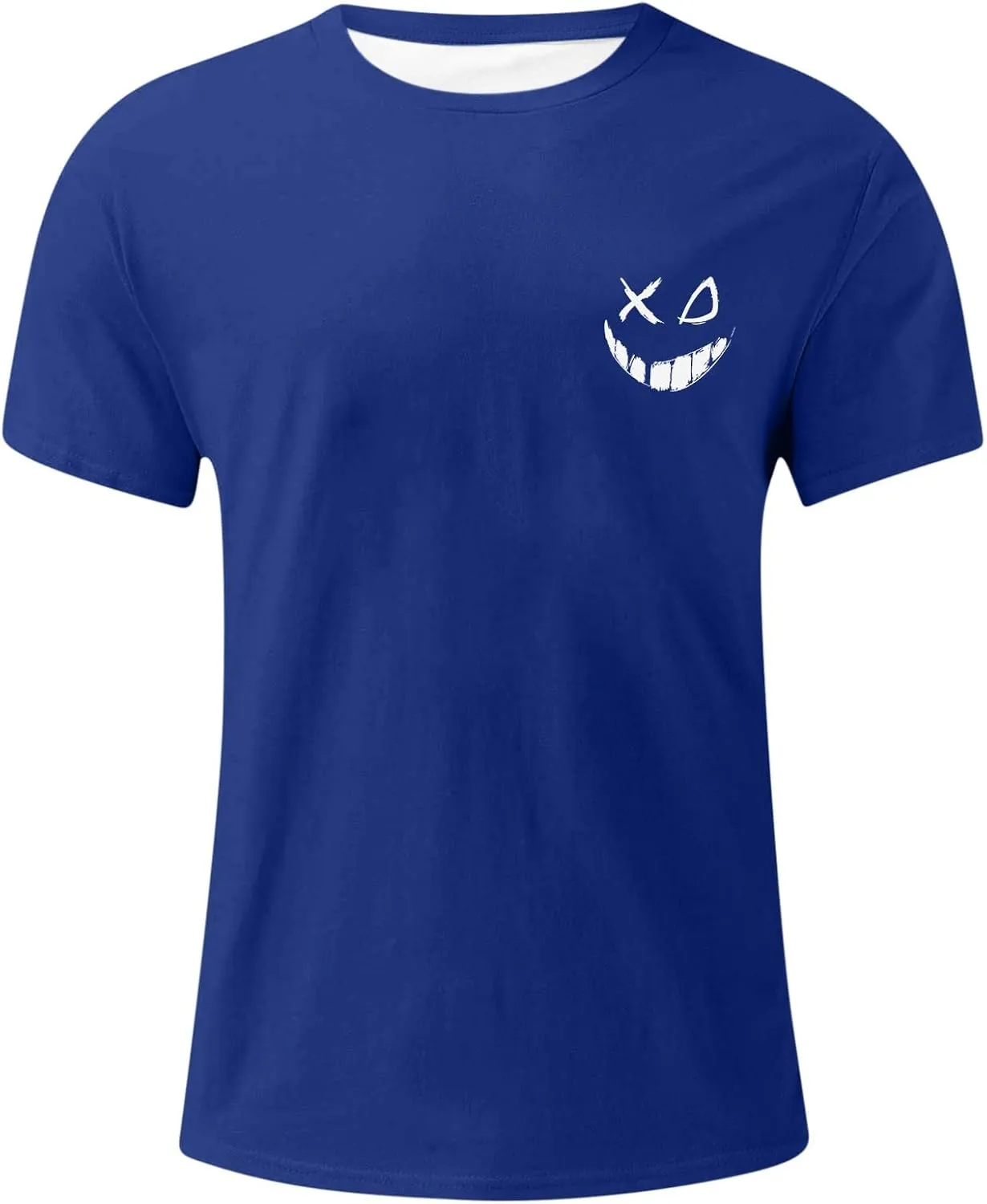 Casual Loose T Shirts for Men Summer Trendy Funny Print Short Sleeve Crewneck Pullover Lightweight Comfy Tees