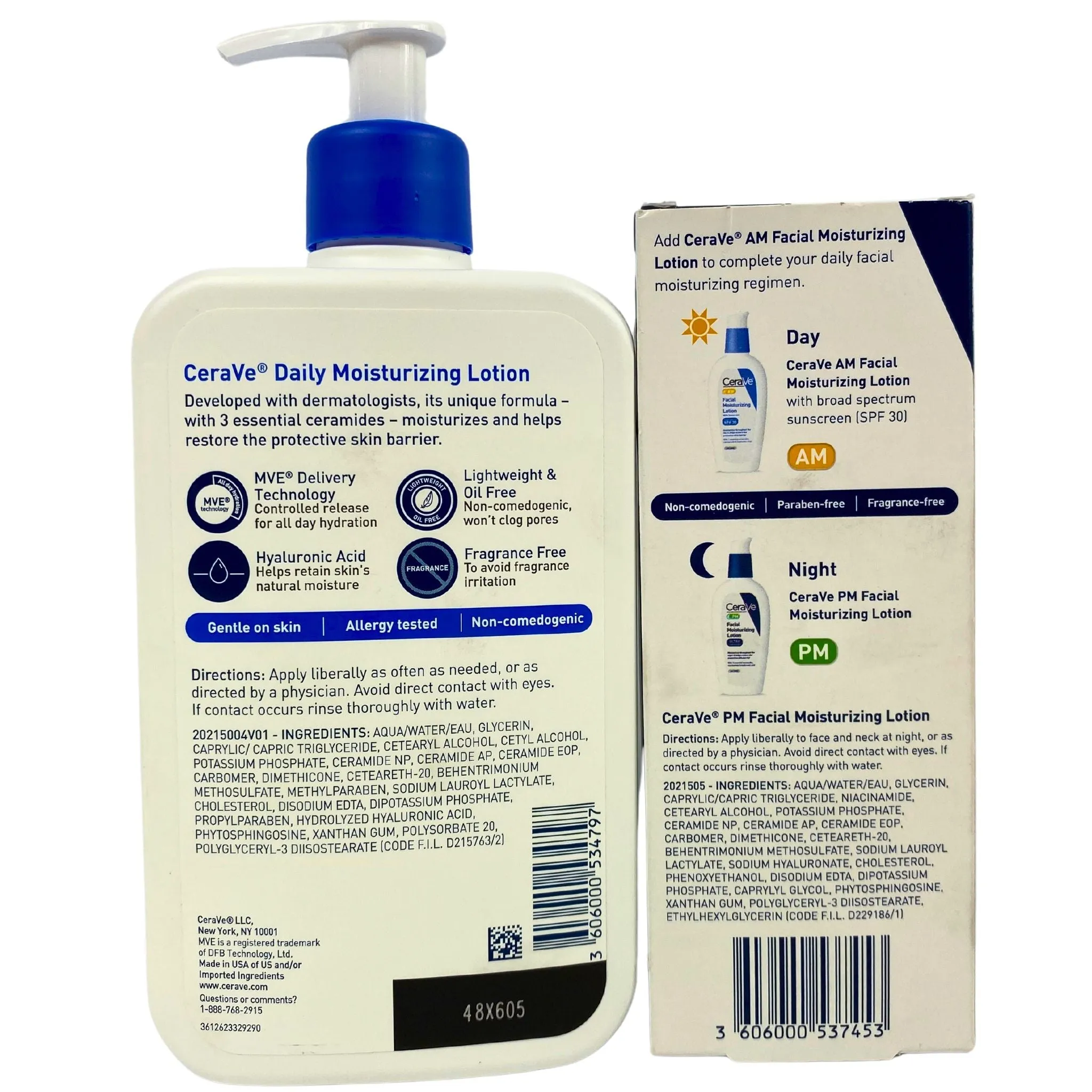 CeraVe Moisturizing Lotion Mix Daily Moisturizing Lotion & PM Facial Moisturizing Lotion (55 Pcs Lot)