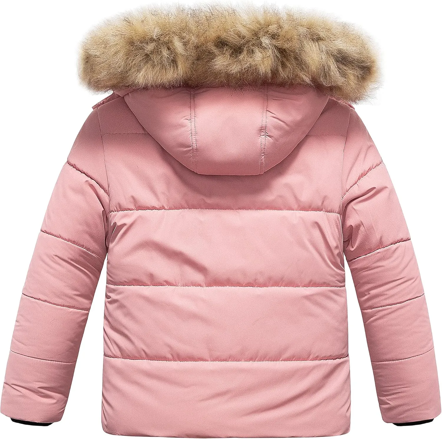 Chrisuno Girl's Water Resistant Winter Coats Warm Fleece Lined Outwear Ski Snow Jacket With Removable Hood