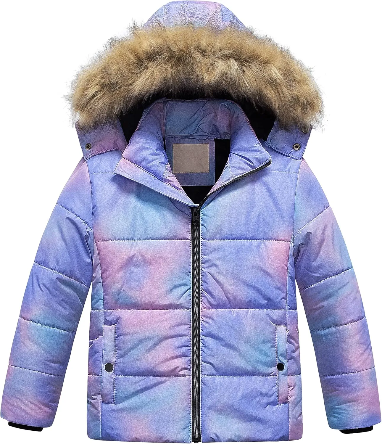 Chrisuno Girl's Water Resistant Winter Coats Warm Fleece Lined Outwear Ski Snow Jacket With Removable Hood