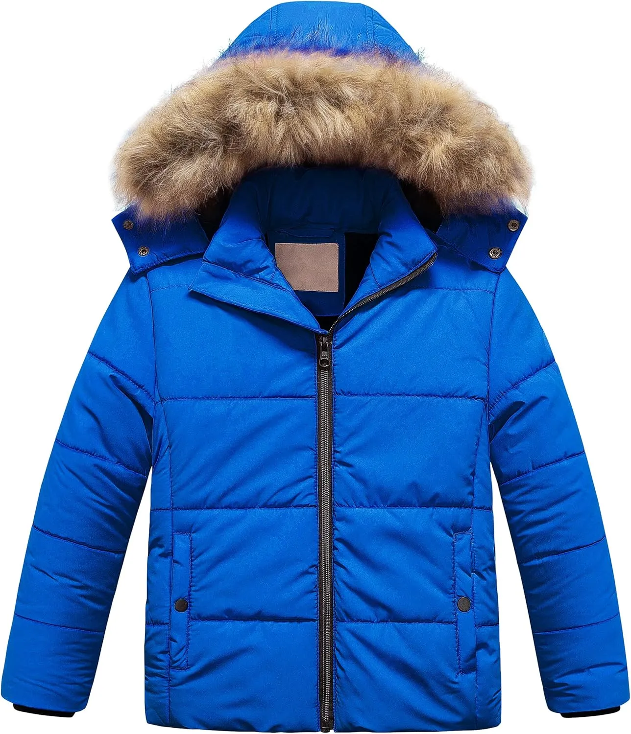 Chrisuno Girl's Water Resistant Winter Coats Warm Fleece Lined Outwear Ski Snow Jacket With Removable Hood