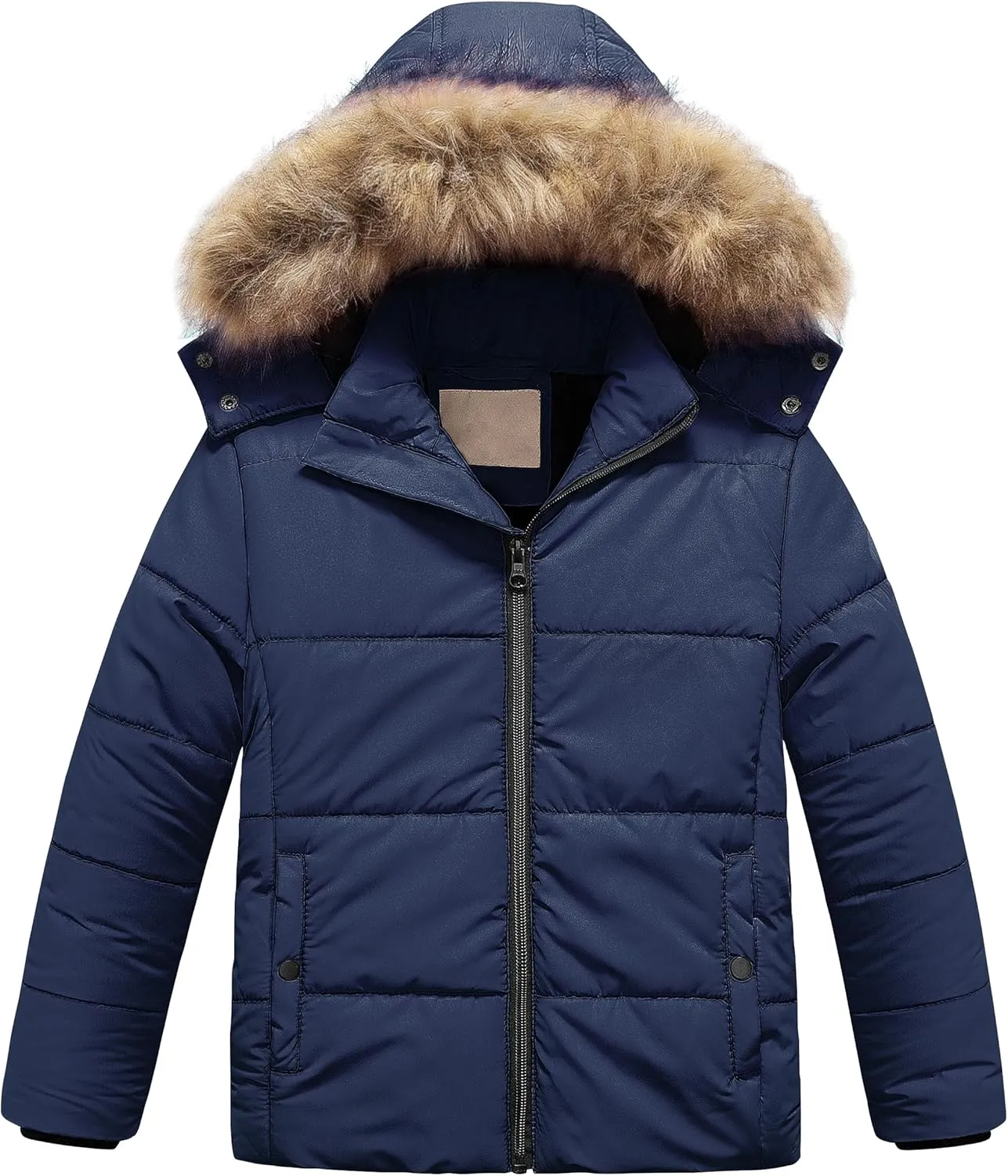 Chrisuno Girl's Water Resistant Winter Coats Warm Fleece Lined Outwear Ski Snow Jacket With Removable Hood