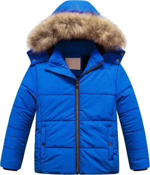 Chrisuno Girl's Water Resistant Winter Coats Warm Fleece Lined Outwear Ski Snow Jacket With Removable Hood