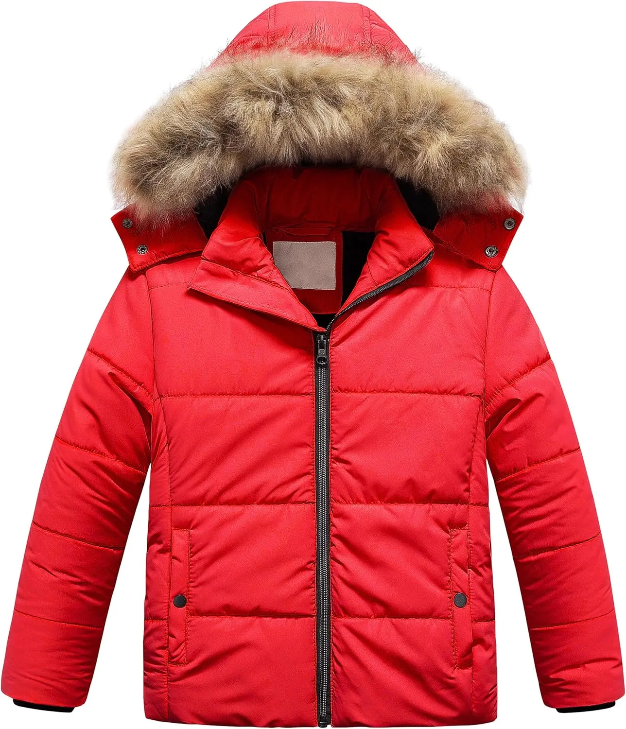 Chrisuno Girl's Water Resistant Winter Coats Warm Fleece Lined Outwear Ski Snow Jacket With Removable Hood