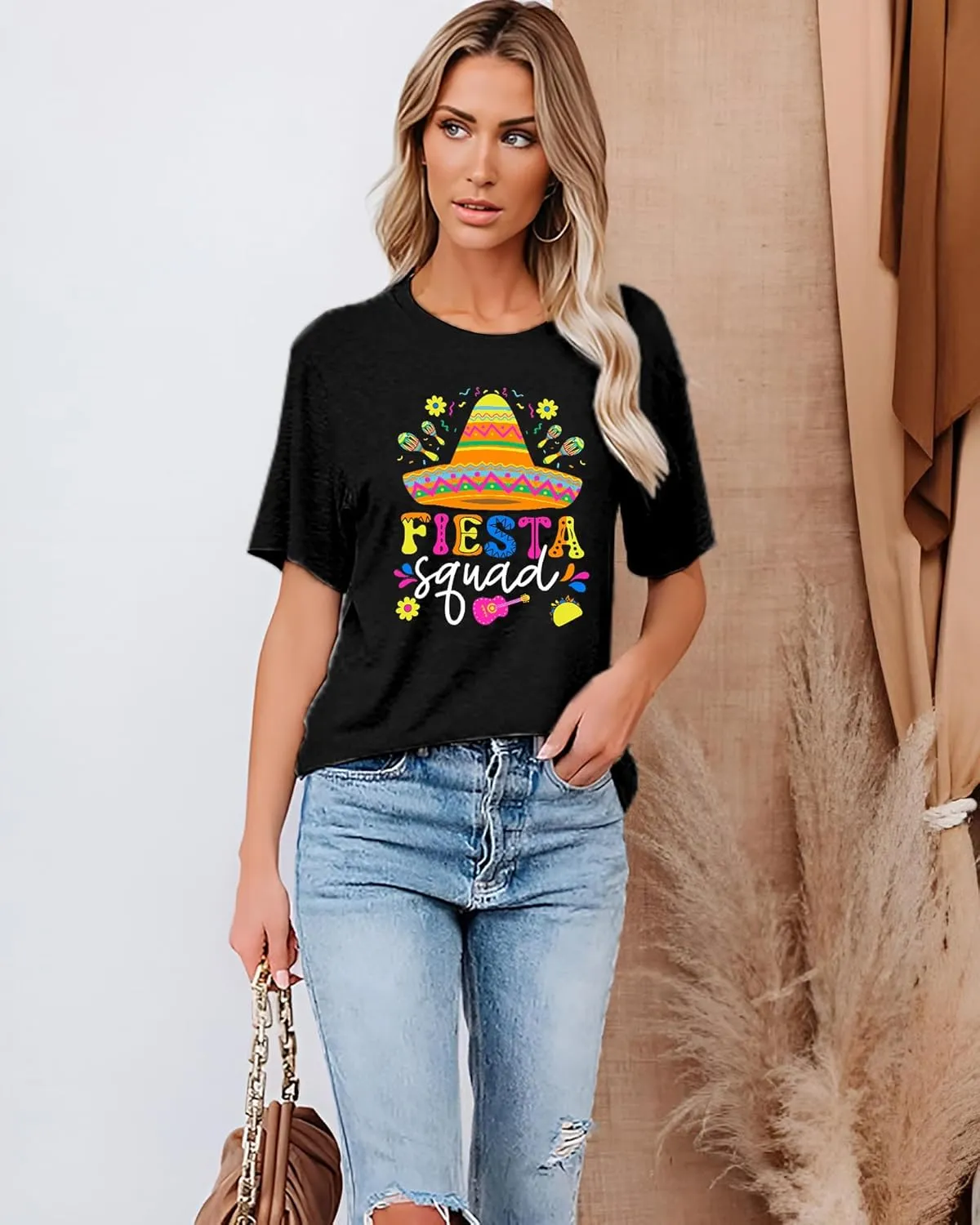 Cinco De Mayo Shirts Women: Mexican Fiesta Squad T-Shirts 5 De Mayo Shirt Mexican Fiesta Tee Tops