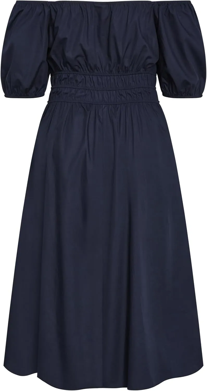 City Chic Women's Plus Size Dress - Adelynn Balloon Sleeve Midi