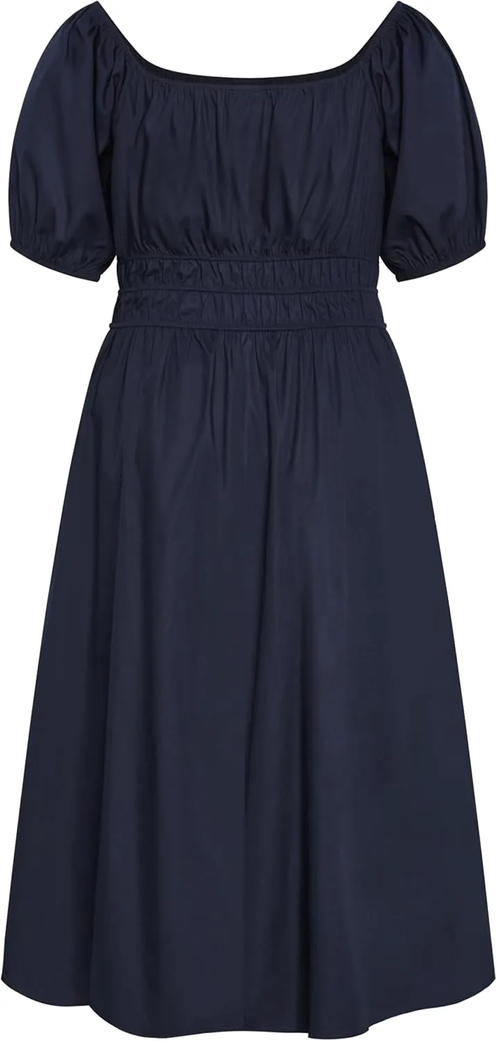 City Chic Women's Plus Size Dress - Adelynn Balloon Sleeve Midi