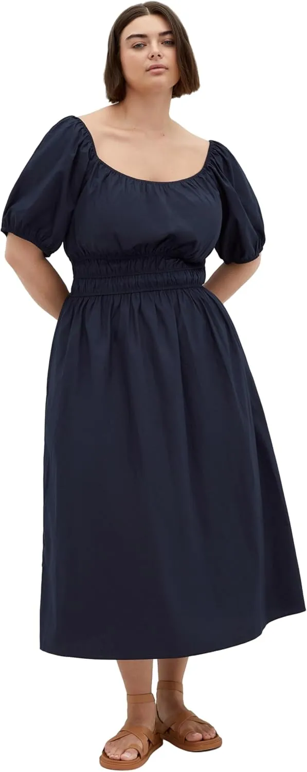 City Chic Women's Plus Size Dress - Adelynn Balloon Sleeve Midi