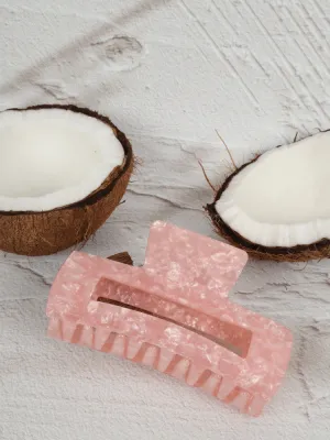Claw Clip - Jumbo Elongated Rectangle - Baby Pink