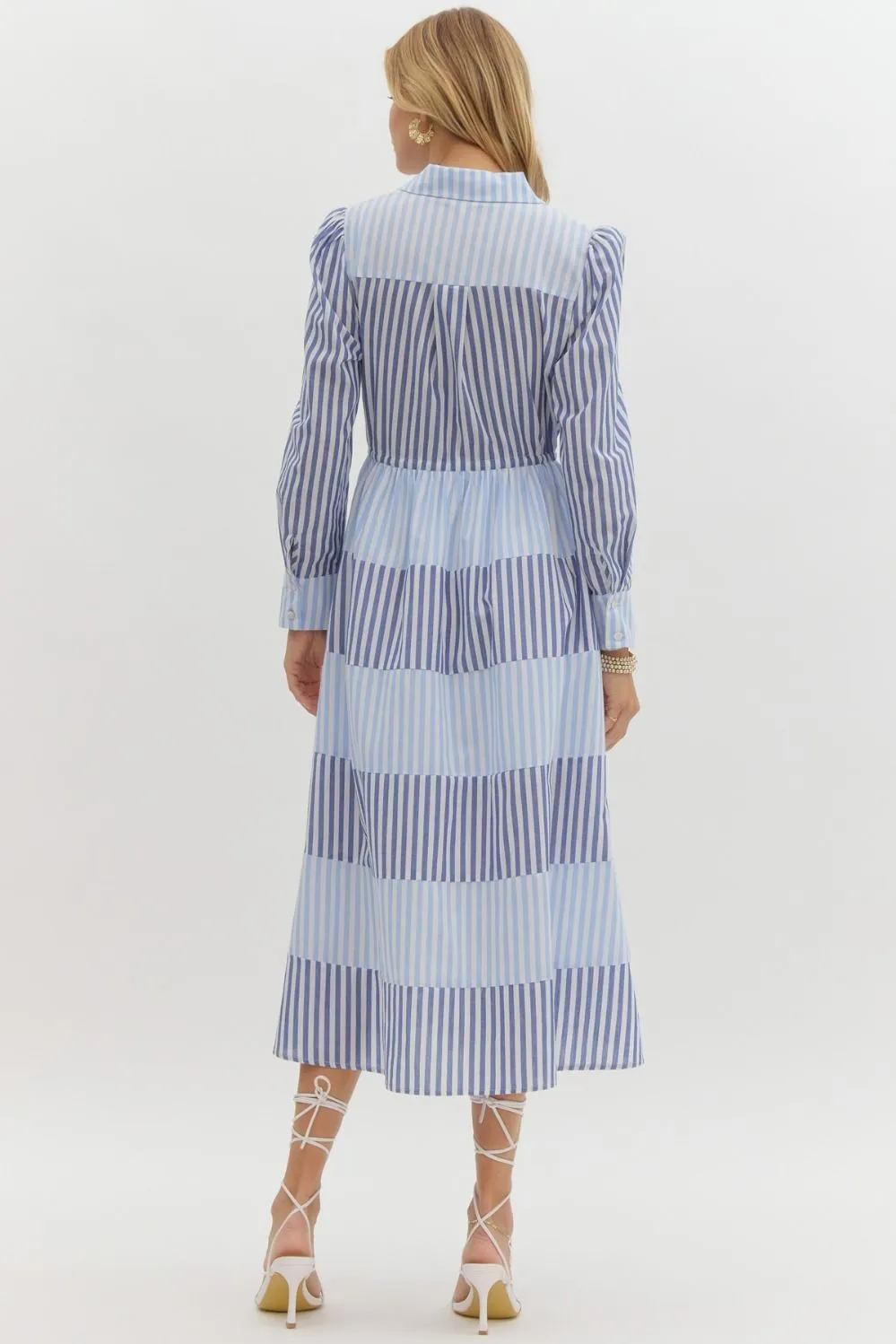 Coastal Stripes Midi Dress