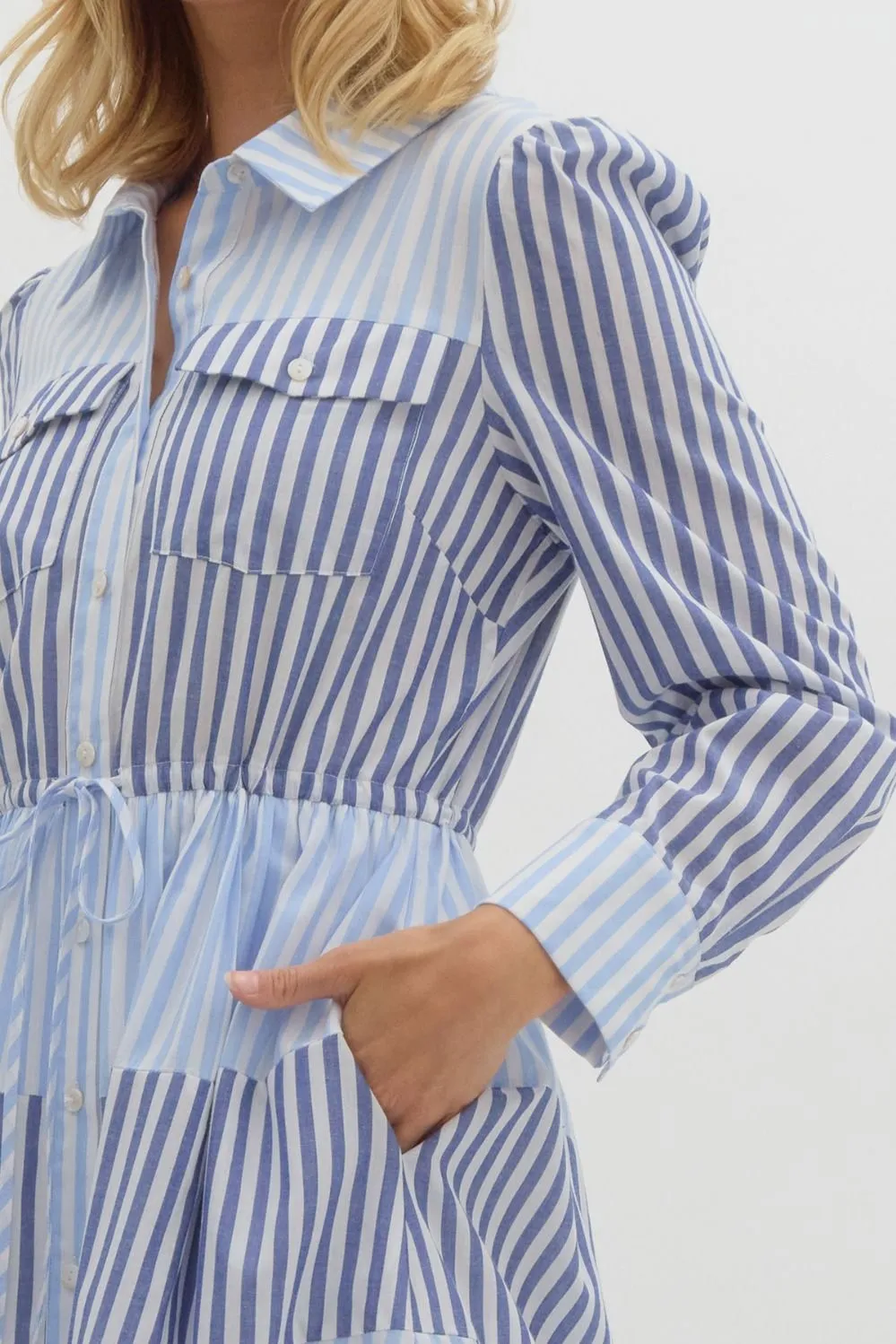 Coastal Stripes Midi Dress