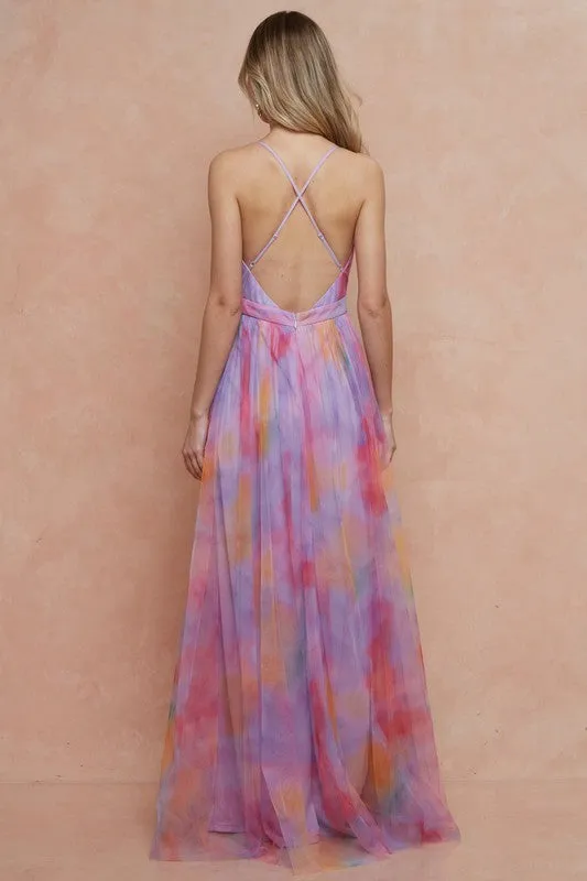 Colorful Tulle Formal Dress