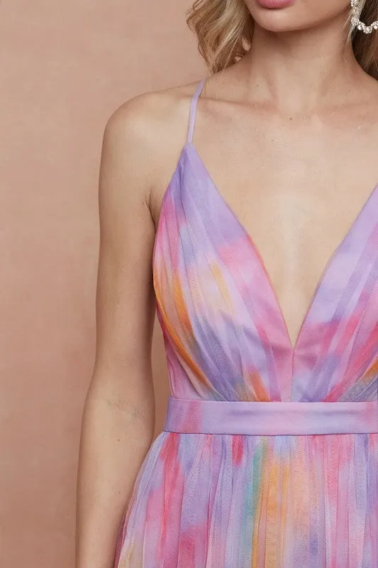 Colorful Tulle Formal Dress