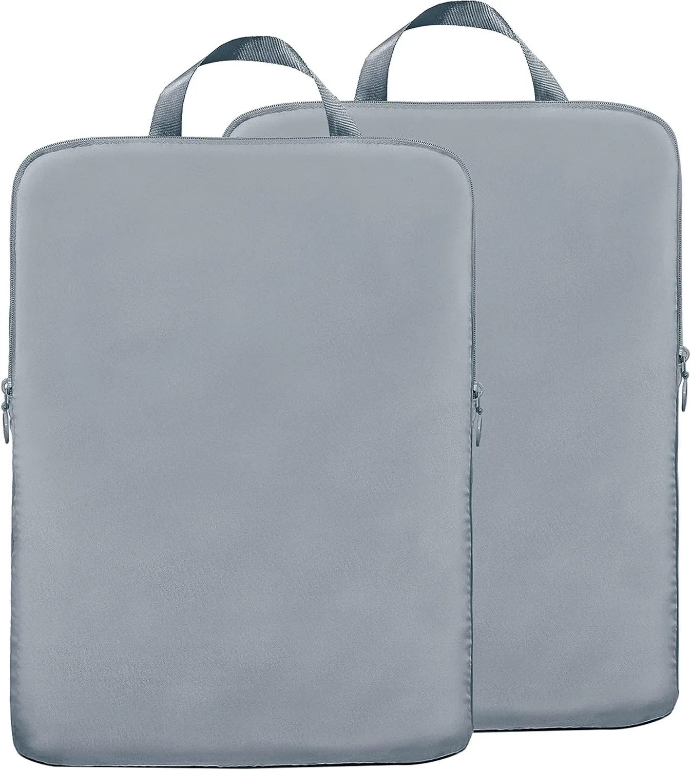Compression Packing Cubes for Travel, 2 Pack Expandable Storage Bag Luggage Packing Organizers Compression Cubes for Suitcases Backpack (grey)