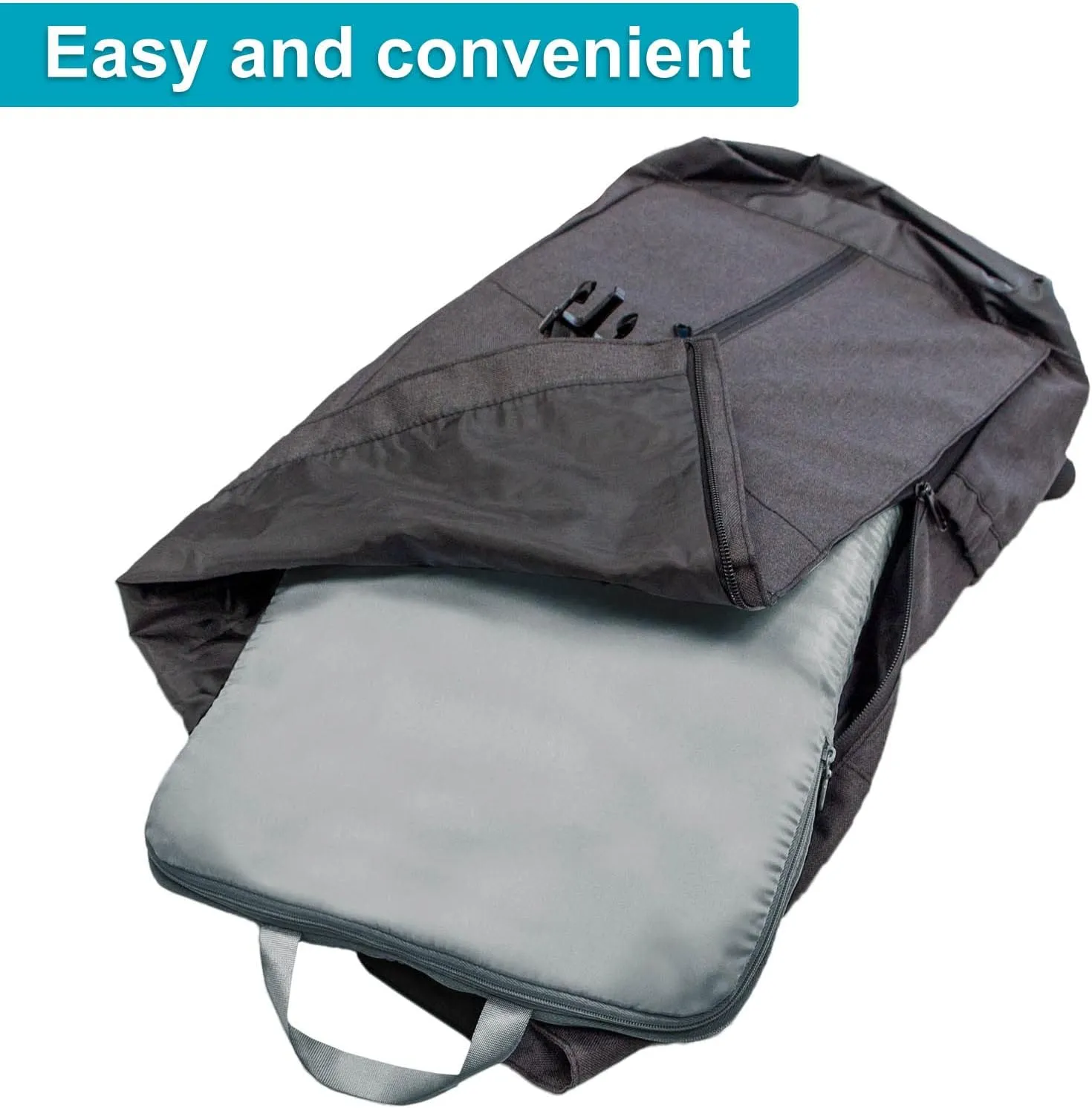 Compression Packing Cubes for Travel, 2 Pack Expandable Storage Bag Luggage Packing Organizers Compression Cubes for Suitcases Backpack (grey)