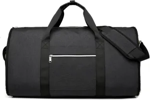 Convertible Travel Garment Bag & Duffle Combo - Stylish Suit Bag for Men, Perfect for Hanging Clothes and Carry-On Travel (black)