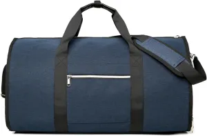 Convertible Travel Garment Bag & Duffle Combo - Stylish Suit Bag for Men, Perfect for Hanging Clothes and Carry-On Travel (blue)
