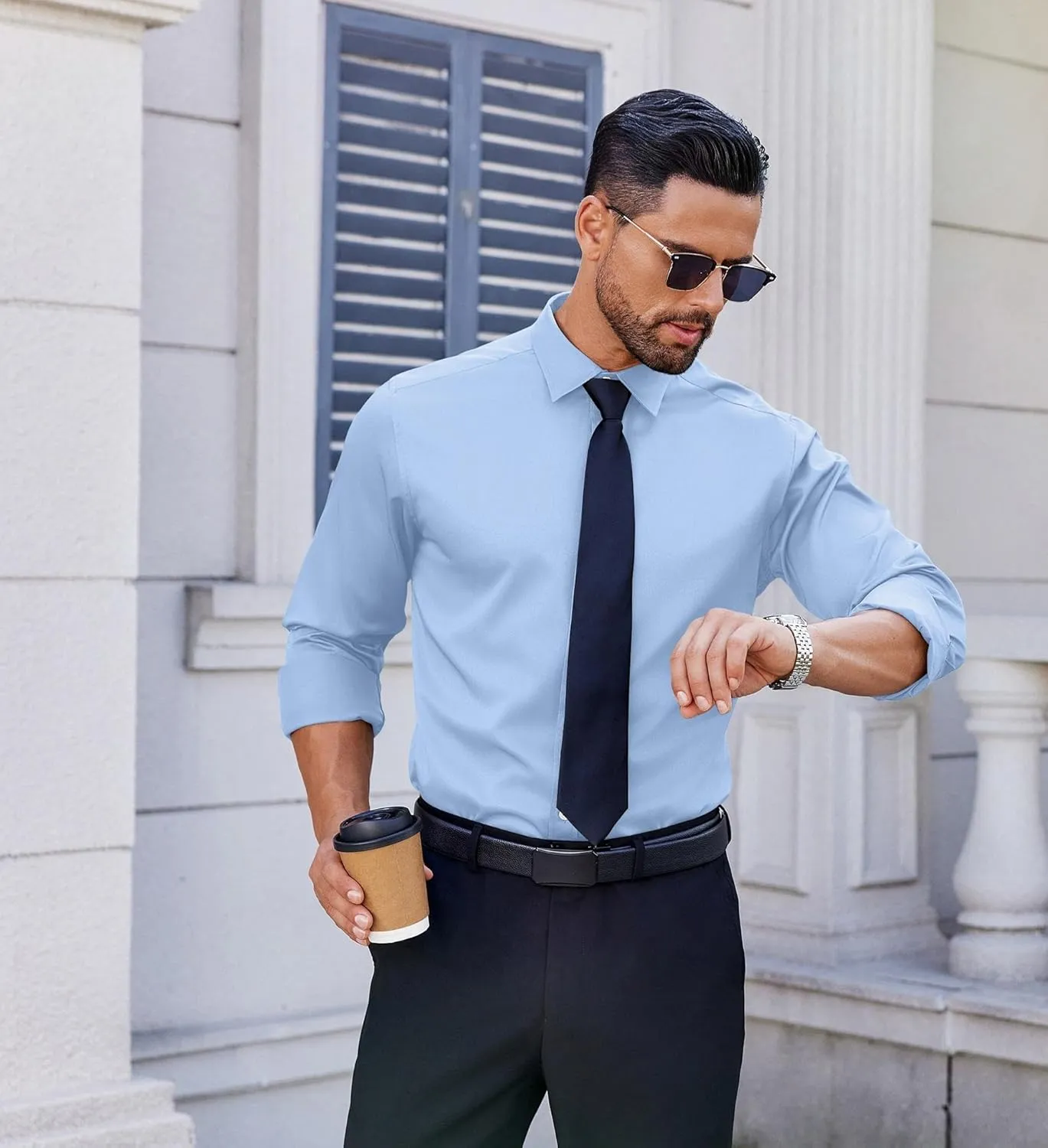 COOFANDY Mens Dress Shirt Long Sleeve Wrinkle Free Formal Shirts Business Casual Button Down Shirts