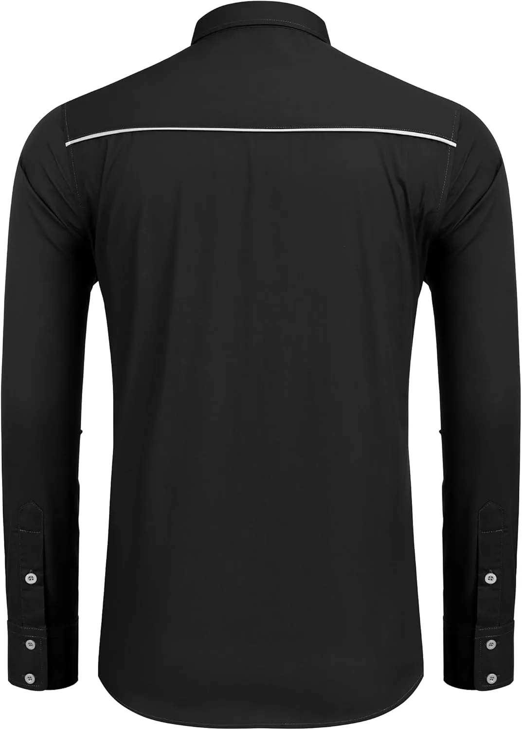 COOFANDY Men's Western Shirts Long Sleeve Slim Fit Embroideres Cowboy Shirts Casual Button Down Shirt