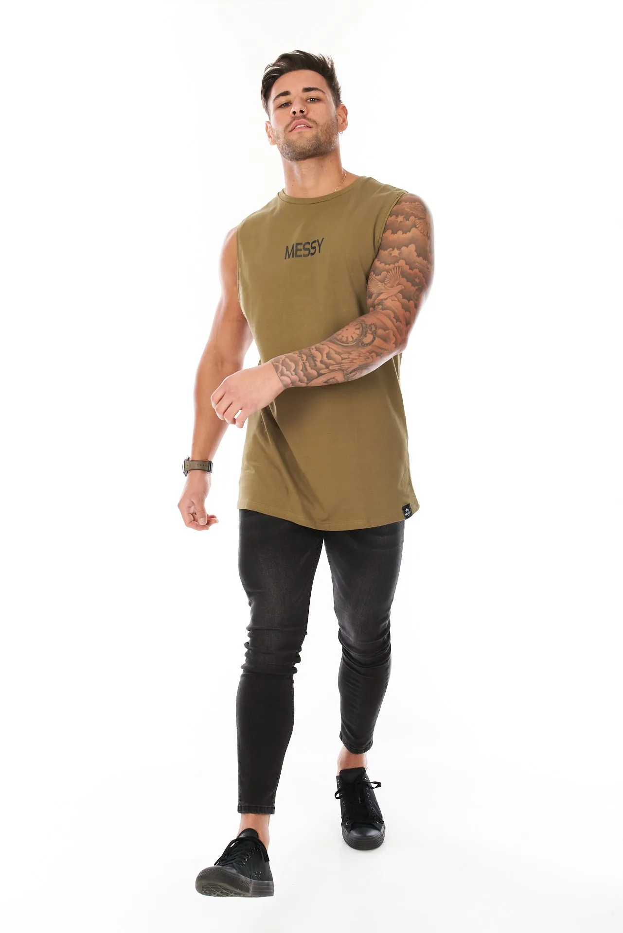 Core Sleeveless T-Shirt Khaki Green