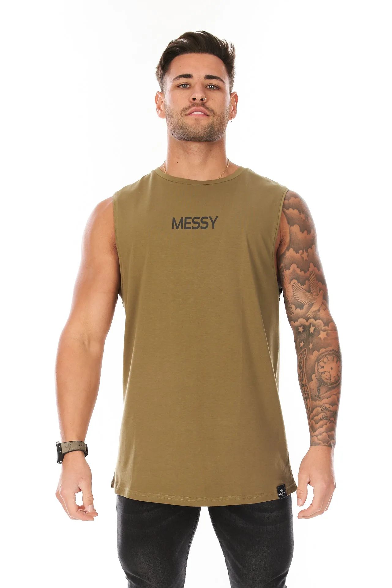 Core Sleeveless T-Shirt Khaki Green