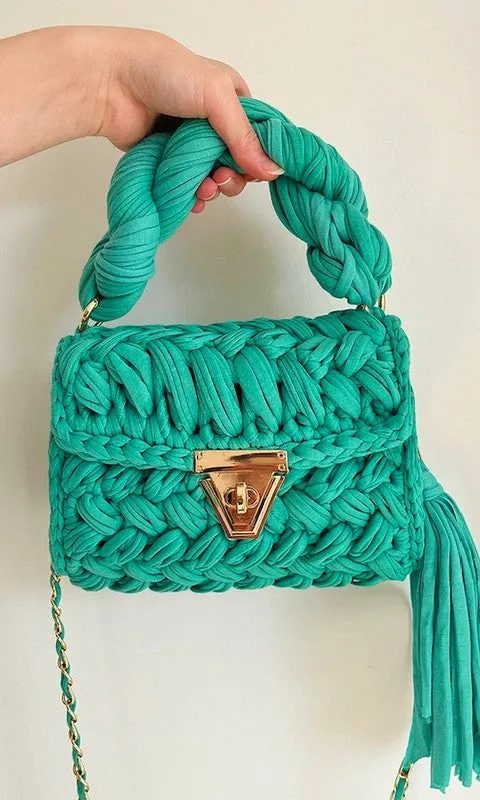 Crochet mini hand bag