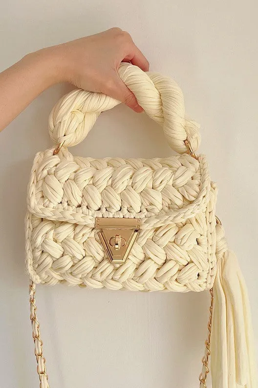 Crochet mini hand bag