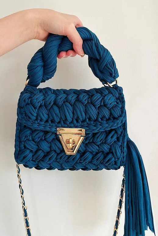 Crochet mini hand bag