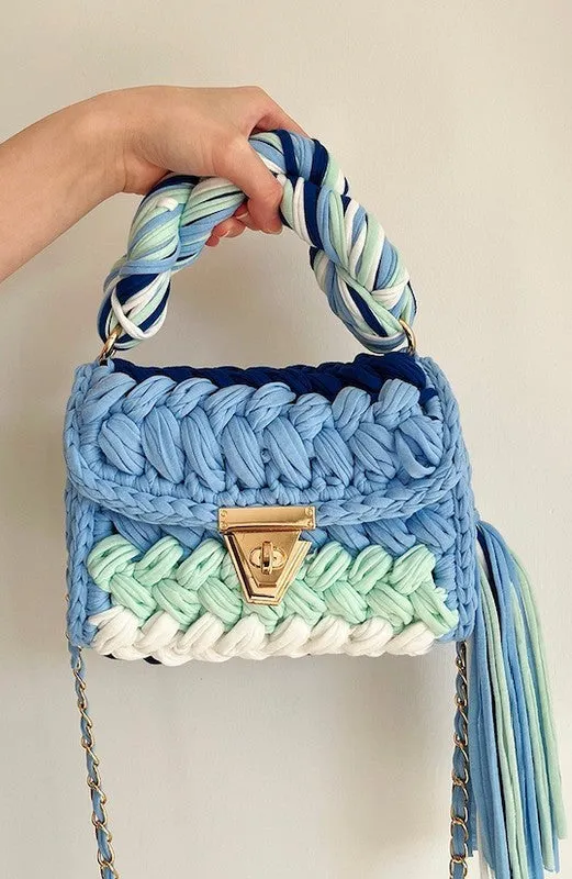 Crochet mini hand bag