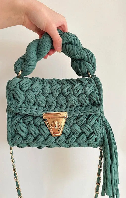 Crochet mini hand bag