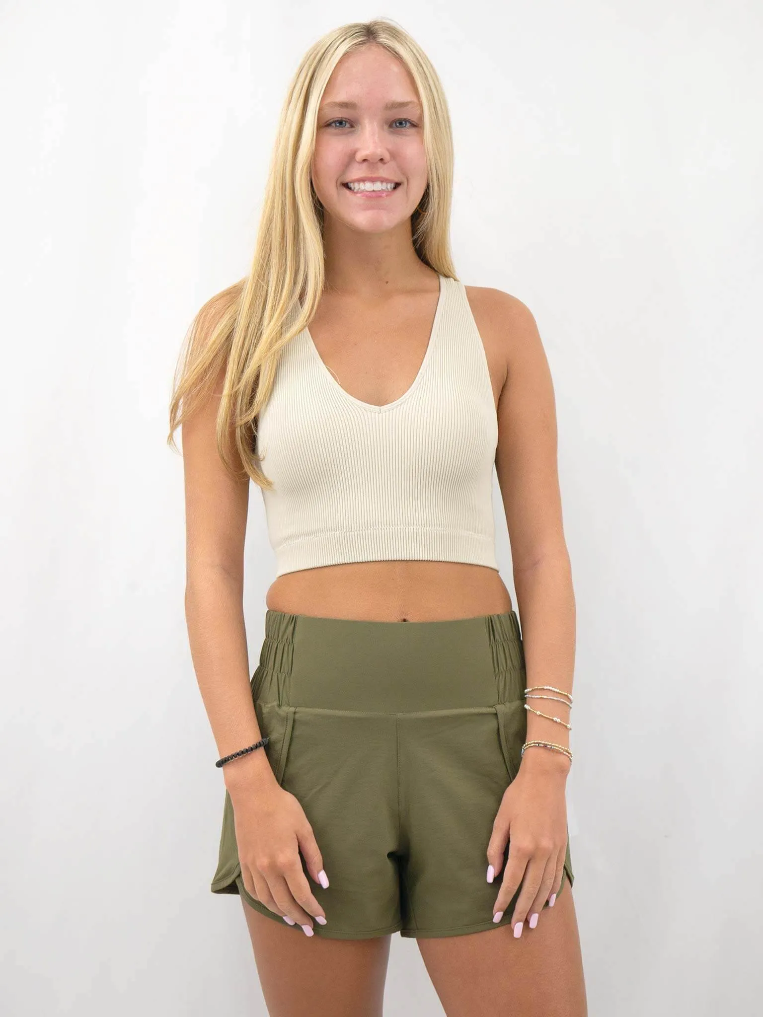 Cropped Ribbed Bra Top