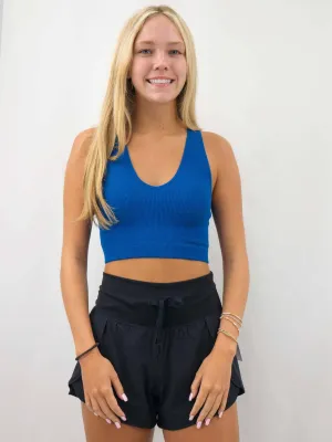 Cropped Ribbed Bra Top