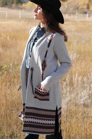 Cruel Girl Women's Grey Knit Duster
