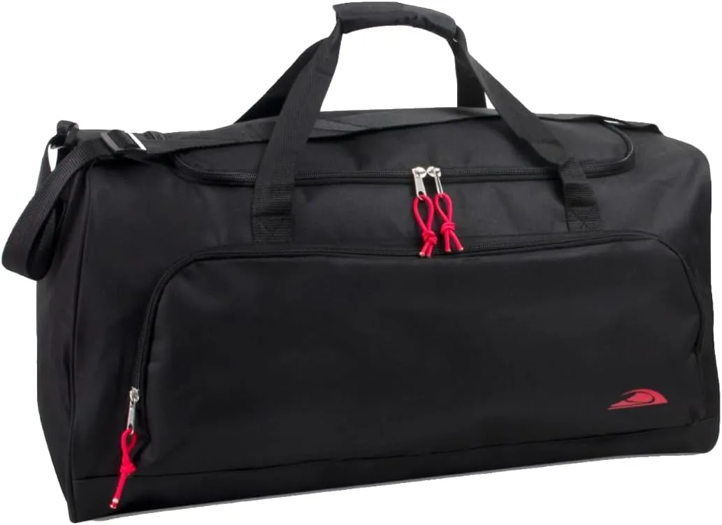 Custom Duffel Bag - Duffel Bag with Text for Personalized Touch - Sleek Design Made from Strong Denier Polyester - Bag Measures 24x12x11.5 inches - Three Spacious Zippered Compartments