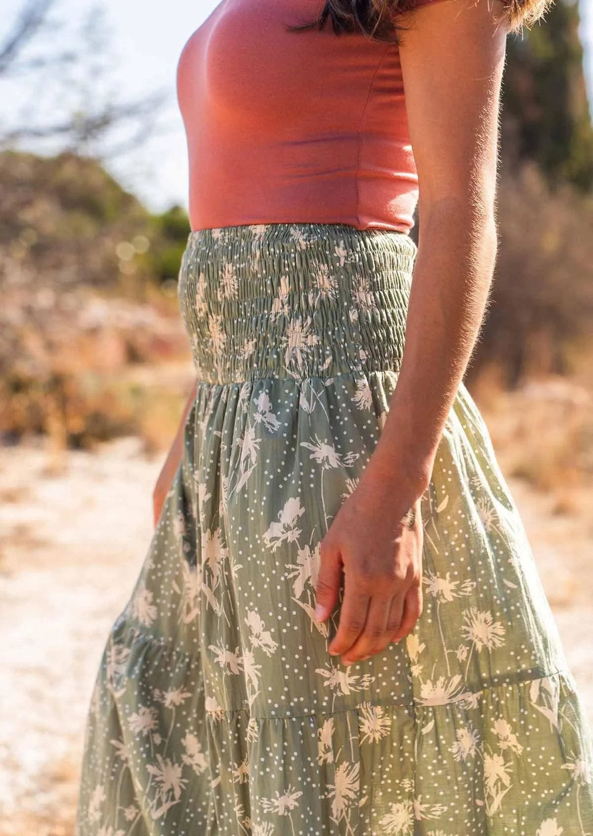 Dawn Maxi Skirt Cascade