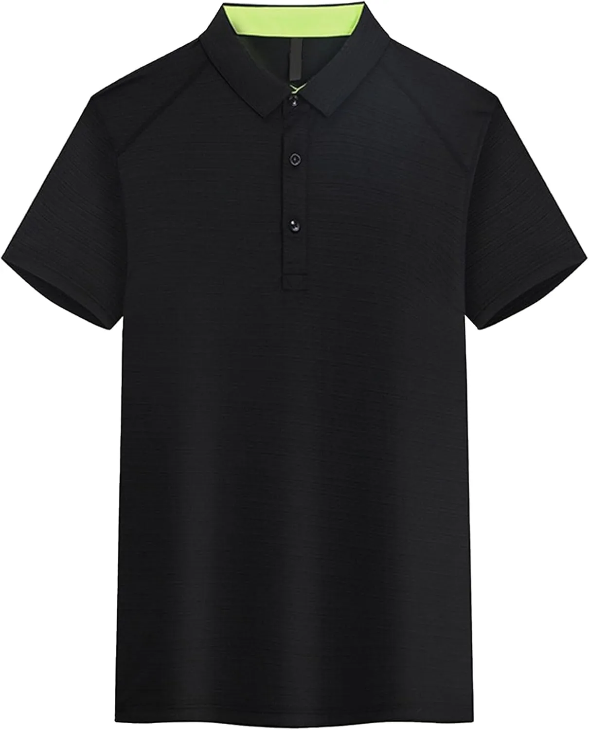 DGHM-JLMY Mens Golf Shirt Short Sleeve Tee Solid Color Slim Fit Polo Shirts Casual Collared Button Down Work Shirts