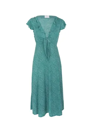 Diamond Rumba Midi Dress in Green