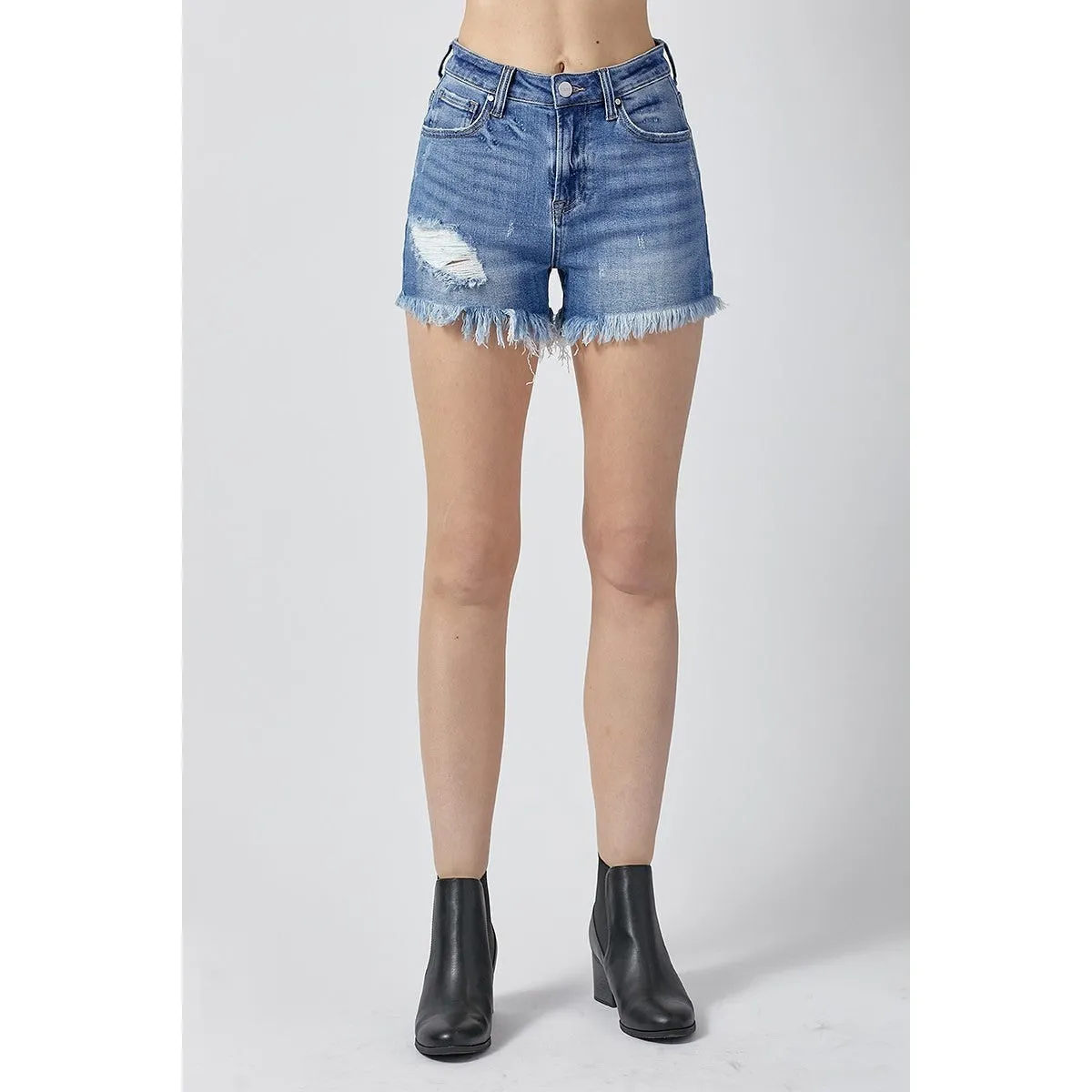 Diggin' the Distressed Shorts in Medium Color