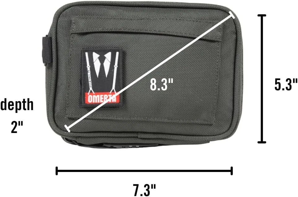 DIME BAGS Omerta Boss with Lock Padded Pouch with Activated Carbon Technology | 3-Digit Combo Lock | Low-Profile, Sleek Design